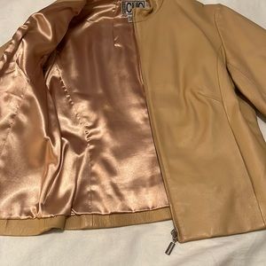 Leather Clio tan jacket